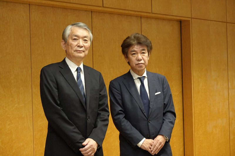 三陽商会の新しいツートップの大江伸治副社長と中山雅之社長