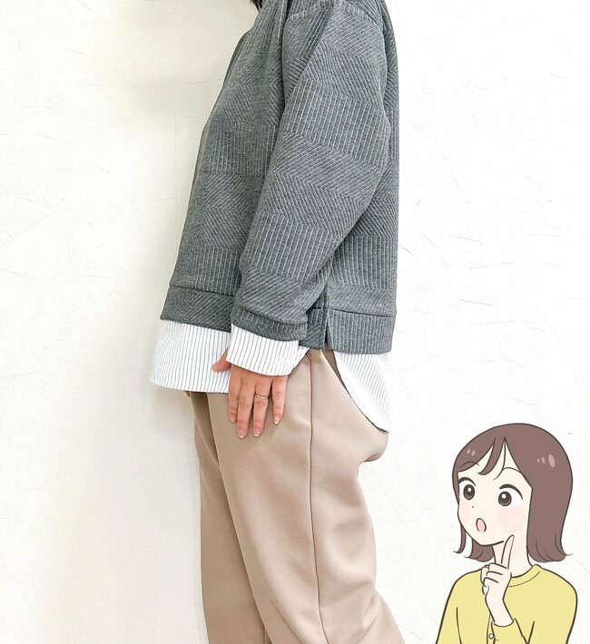 すぽんと着るだけでコーデが完成！しまむらの「1639円トップス」お尻が隠れる長さで体型カバーもバッチリ！