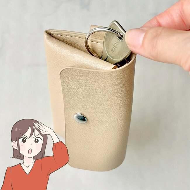 もう普通の財布に戻れないかも…！ダイソーの「お札を折らずに入れられるミニ財布」カギもカードも収納できて天才！