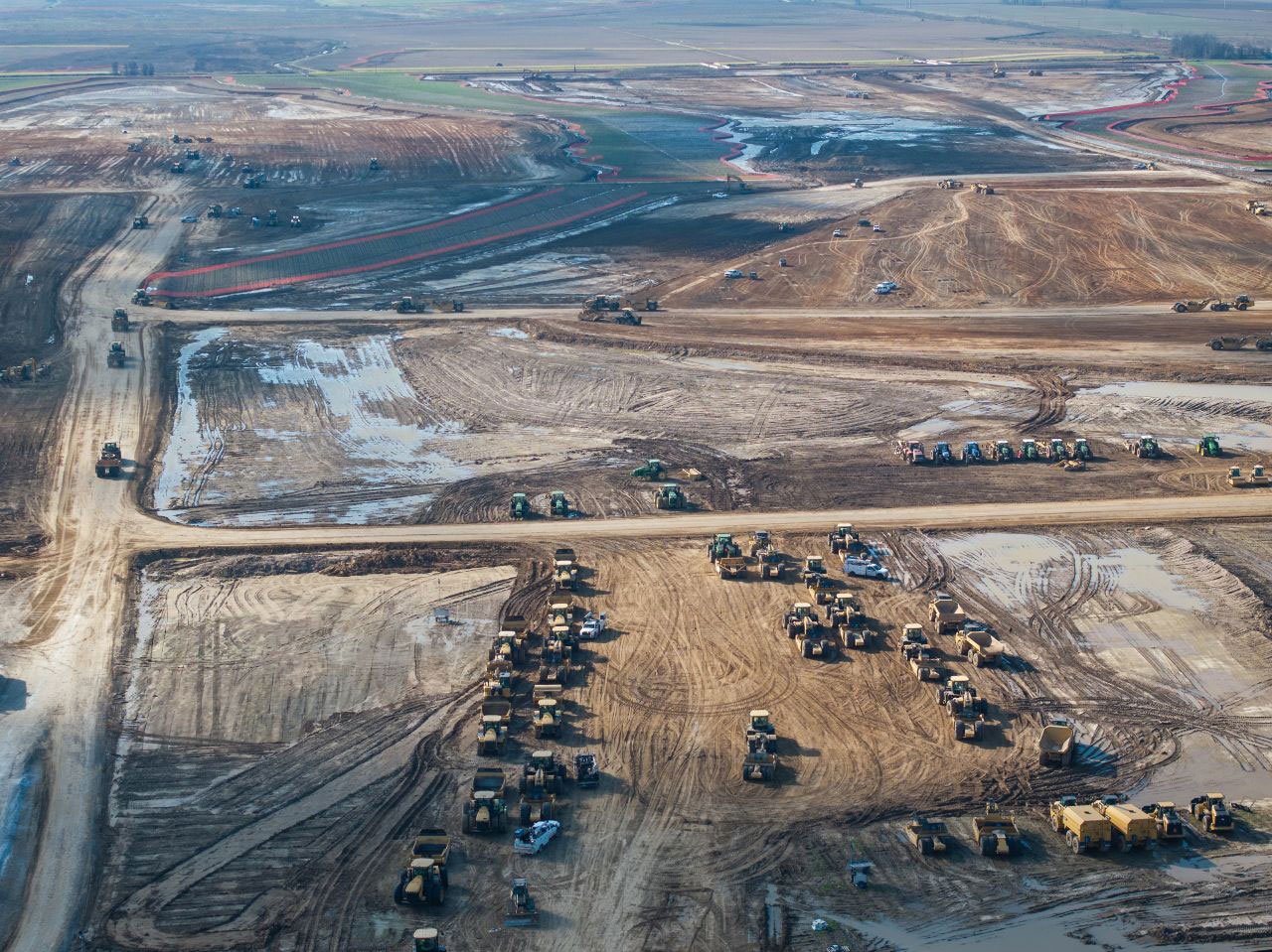 メタの新たなデータセンター建設現場