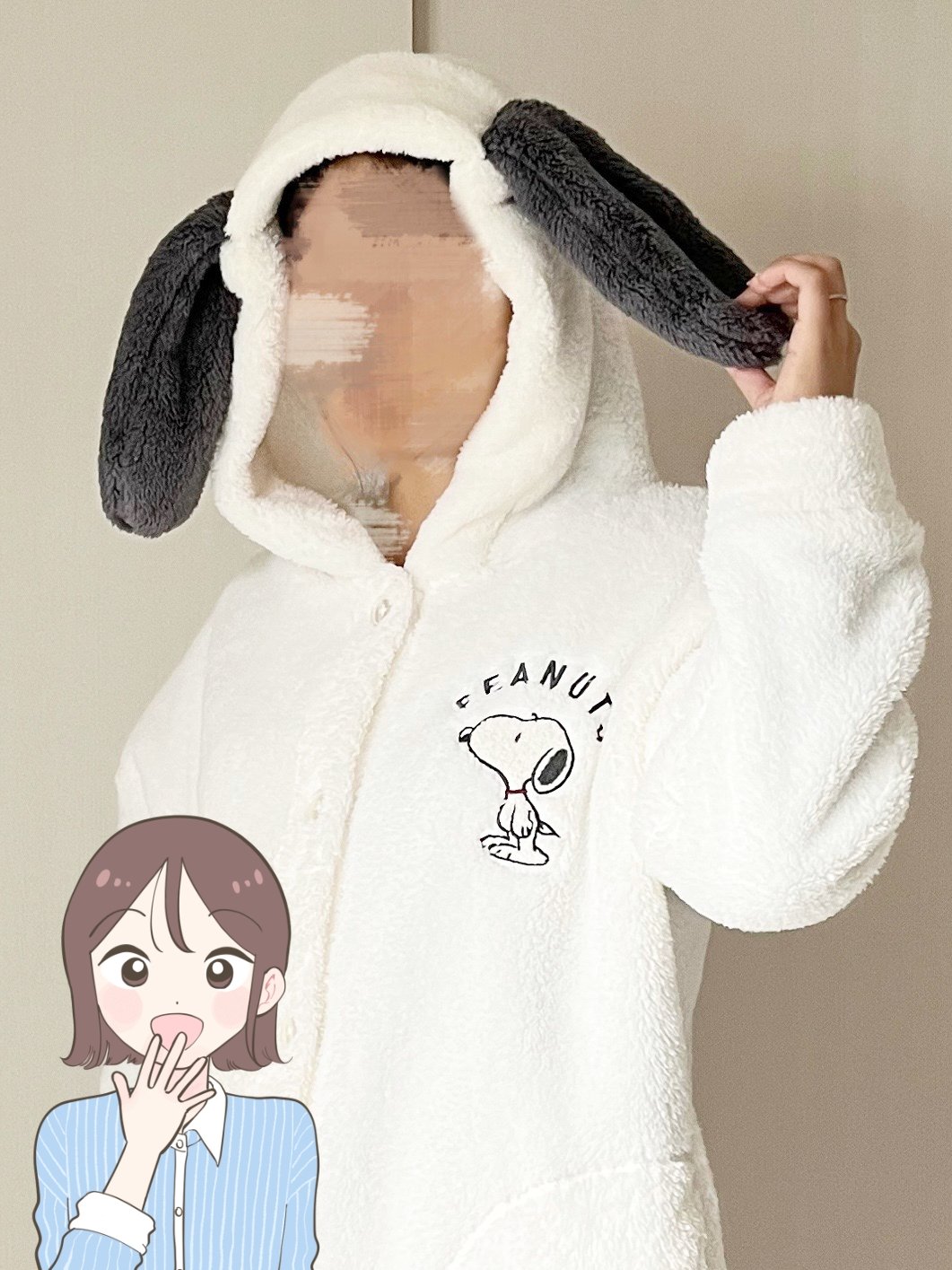 「可愛すぎて大満足」GU×スヌーピーの“ふわもこパーカ”が毛布みたいな暖かさ！「家では手放せない」「お尻から首元まであったかい！」