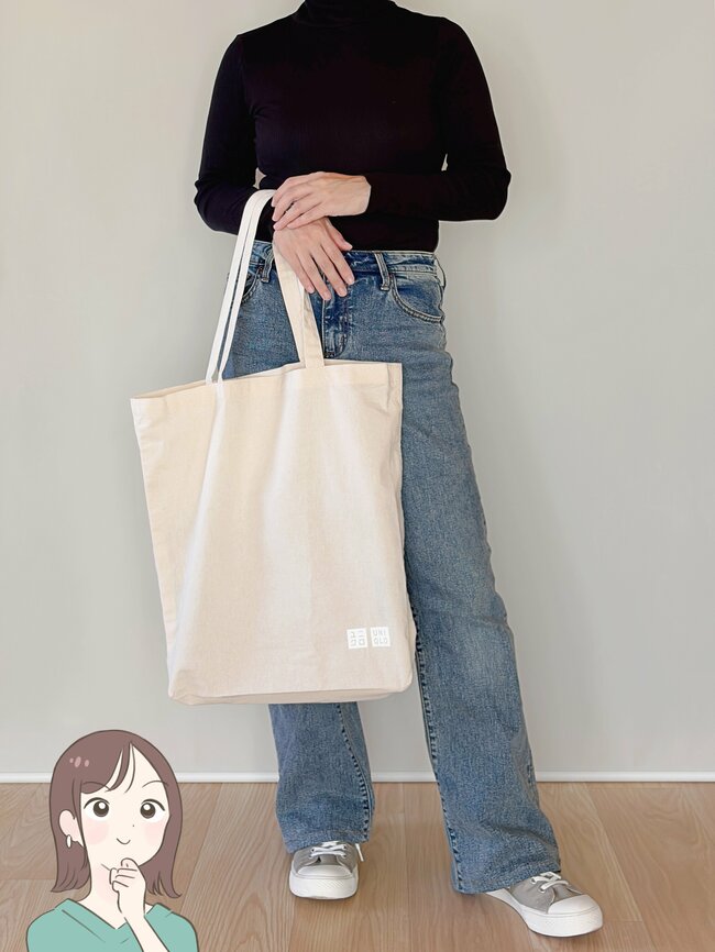 「セルフレジに最適」ガバっと開いて使いやすい!3COINSの“大容量エコバッグ”カゴいっぱいの商品がまるっと入った!「楽に詰めることができて良い」「とても重宝しています」