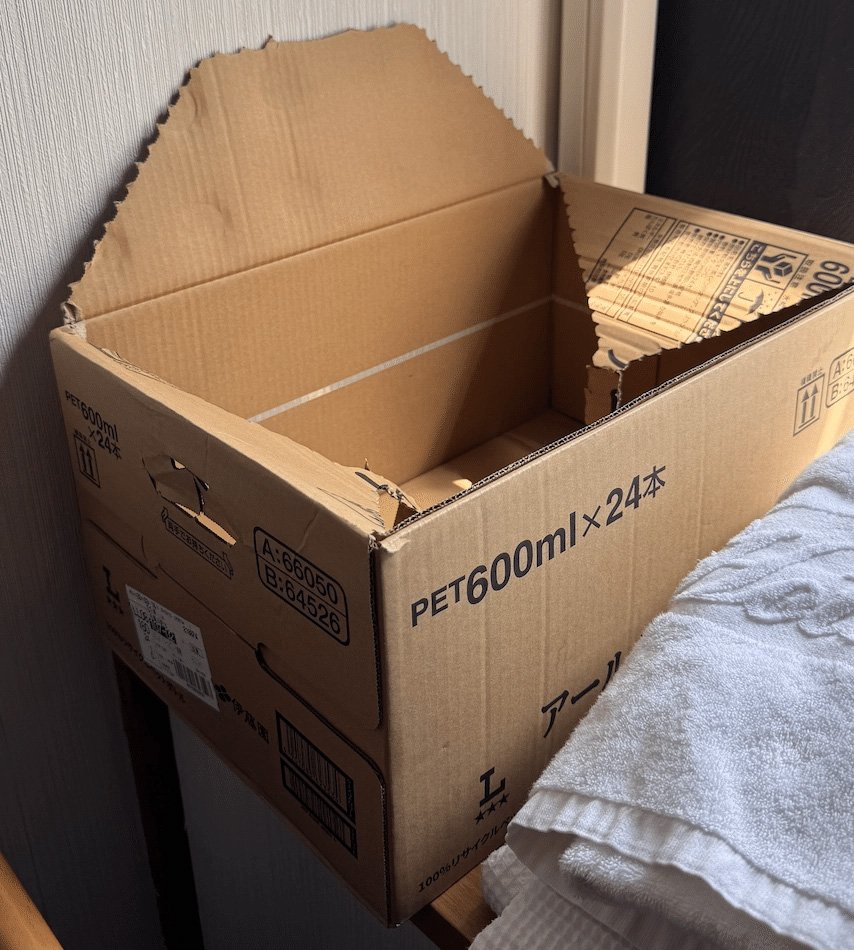 知華の手荷物が入れられていた段ボール