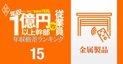 【金属製品15人】年収1億円以上の幹部vs従業員「年収格差」ランキング！幹部も従業員も年収低め…LIXIL、三和ホールディングス、文化シヤッターの格差の実態は？