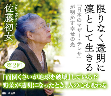 「面倒くさいが地球を破壊」している!?野菜が透明になったとき、人の心も変わる