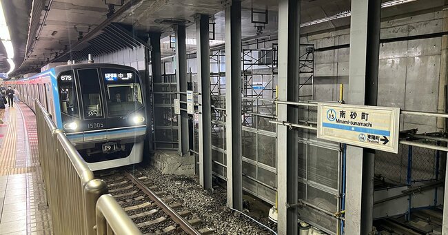 切り替え工事を直前に控えた南砂町駅（2024年5月7日筆者撮影）