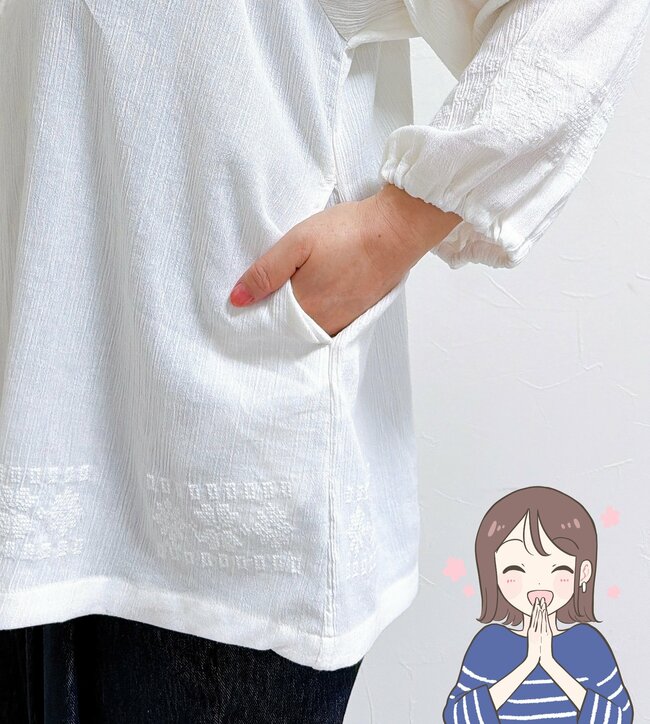 すぽんと着るだけで可愛い!ワークマンの「ふんわりブラウス」季節の変わり目にちょうどいい!《購入レビュー》