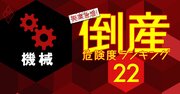 倒産危険度ランキング【機械23社】パチンコメーカー3社が市場縮小で危険水域