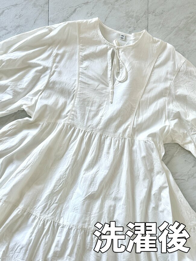 【GU】後ろ姿までカワイイ!1490円の“ふんわりワンピース”すぽんと着るだけでコーデが華やかになる!「一目惚れで衝動買い」「ウエストが細く見えます」《購入レビュー》