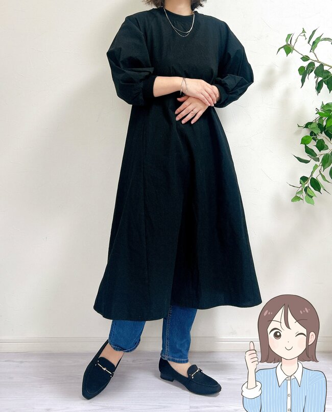 【しまむら】お客さんが次々と手に取ってく…！2420円の「楽ちんワンピース」すぽんと着るだけで大人かわいい！