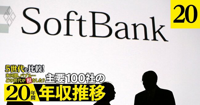 氷河期、バブル…どの世代が損をした？5世代を比較！ 主要100社の「20年間年収推移」＃20