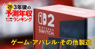 ゲーム・アパレル・その他製造業界「3年後の予測年収」45社ランキング【2026年版】任天堂、バンダイナムコ、アシックスは何位？