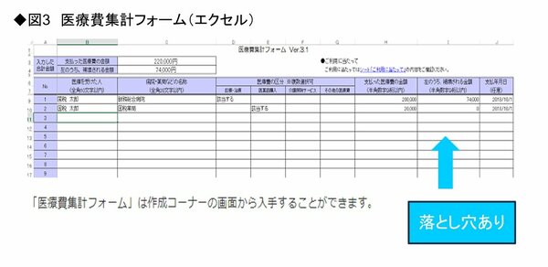 医療費控除入力フォーム