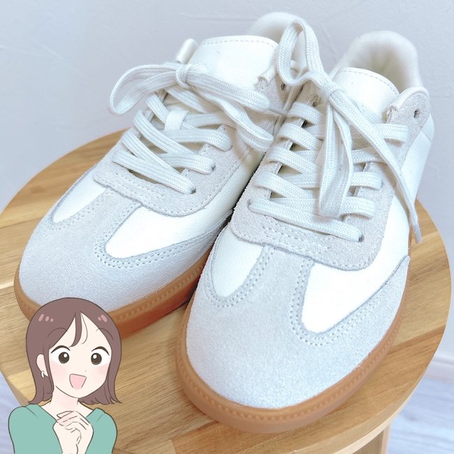 「このお値段なら買いだと思います」GUの“レトロかわいいスニーカー”が2990円とは思えない優秀さ！「足裏ふわふわで良い」「他の色も購入予定」