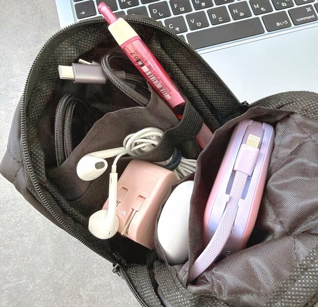 「え、本当にセリアの商品だよね…？」こんなに収納力のある“ふっくらポーチ”が110円で買えるのはスゴイ！