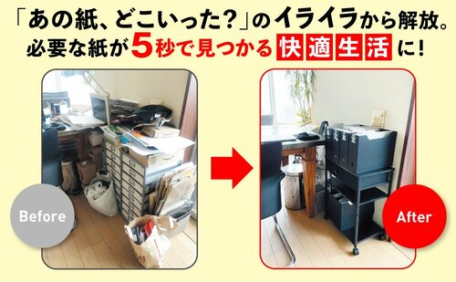 【実例ビフォーアフター】「あの紙どこいった!?」とイライラする家から、「5秒で必要な紙が取り出せる」家へ