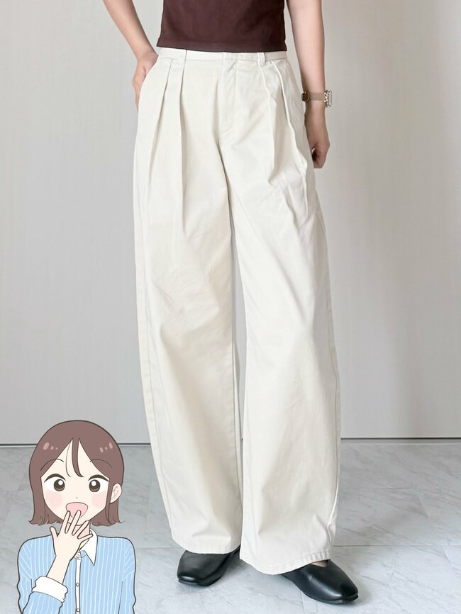「シルエットがとっても好み」GUの“着回しワイドパンツ”脚のラインをまるっと隠せて心強い！「ラインがキレイ」「私的にドンピシャ」《購入レビュー》