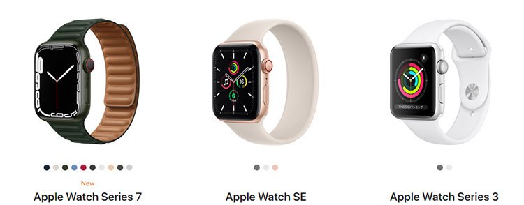 現行のApple Watchは3モデル