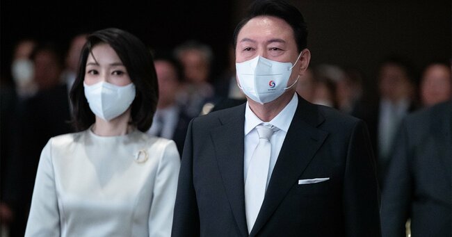 韓国の尹錫悦（ユン・ソンニョル）大統領と金建希（キム・ゴンヒ）夫人