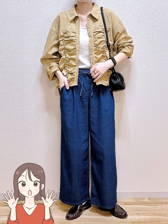 どの角度から見てもシルエットがきれい！しまむらの「脚が長く見えるパンツ」着回し力もバツグンなんです！