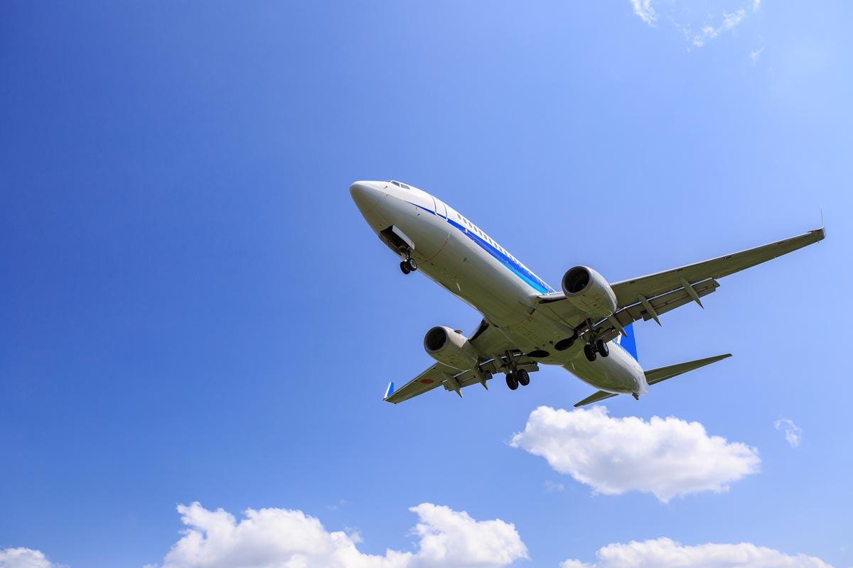 出発日直前でも、正規運賃の50％割引になる航空機チケットがあります。