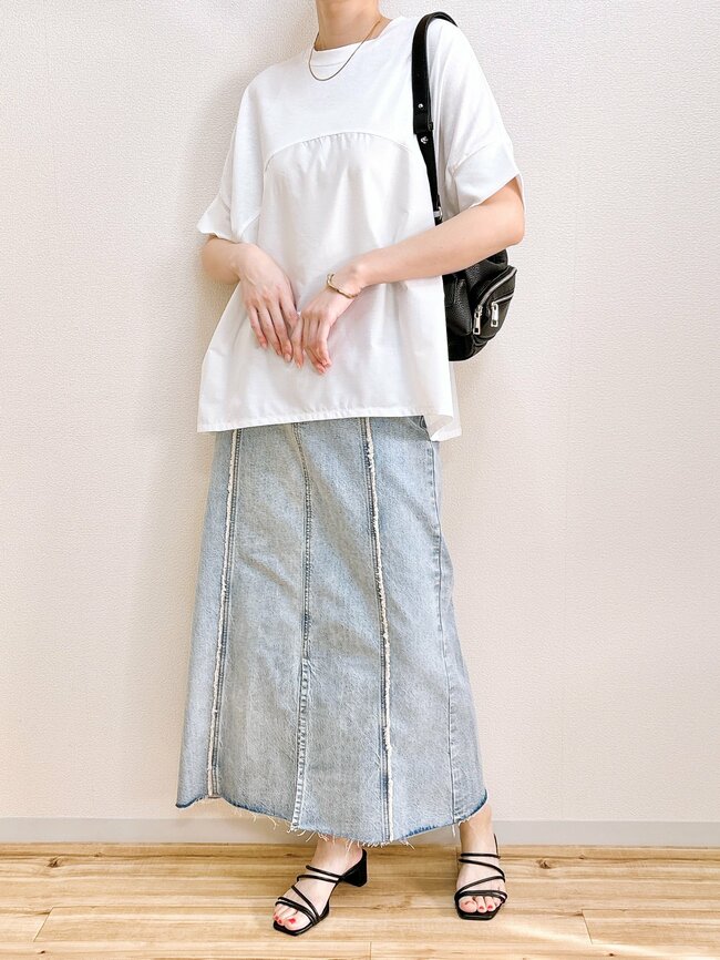 【しまむら】すぽんと着るだけでカワイイ！1089円の「着痩せトップス」360度どこから見てもサマになる…！