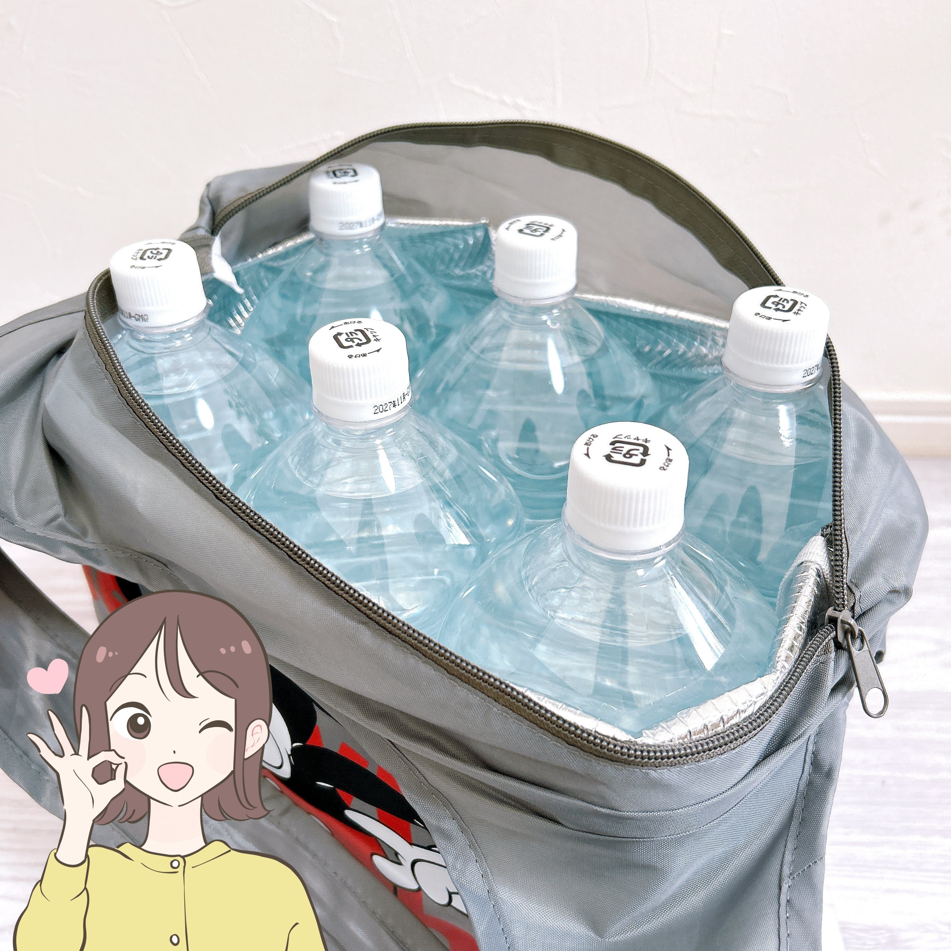 レトロなミッキーが大人かわいい！ダイソー姉妹店×ディズニーの“550円保冷エコバッグ”2Lペットボトルが6本入るくらい大容量！