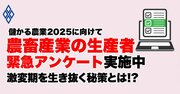 農業特集に向けて「緊急・生産者アンケート」へのご協力をお願いいたします