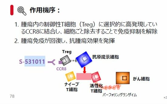 塩野義製薬のIR資料より作用機序のイメージ図