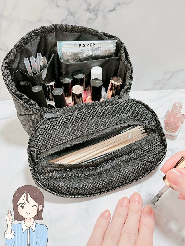 あと3つぐらい買い足したい！3COINSの「自立するポーチ」ポケットたくさんでスッキリ整理整頓できるんです！