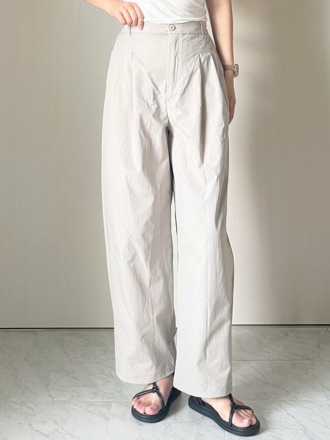 【しまむら】サラッとして気持ちいい！2189円の「ひんやりワイドパンツ」着回し力が高くてコスパ抜群です！《着用レビュー》