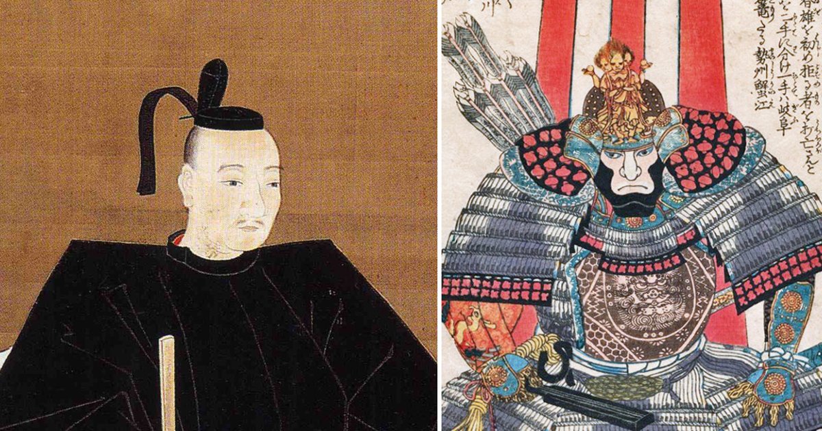 織田信雄画像（総見寺蔵）と織田信孝像　歌川国芳「太平記英勇伝」（1849年）