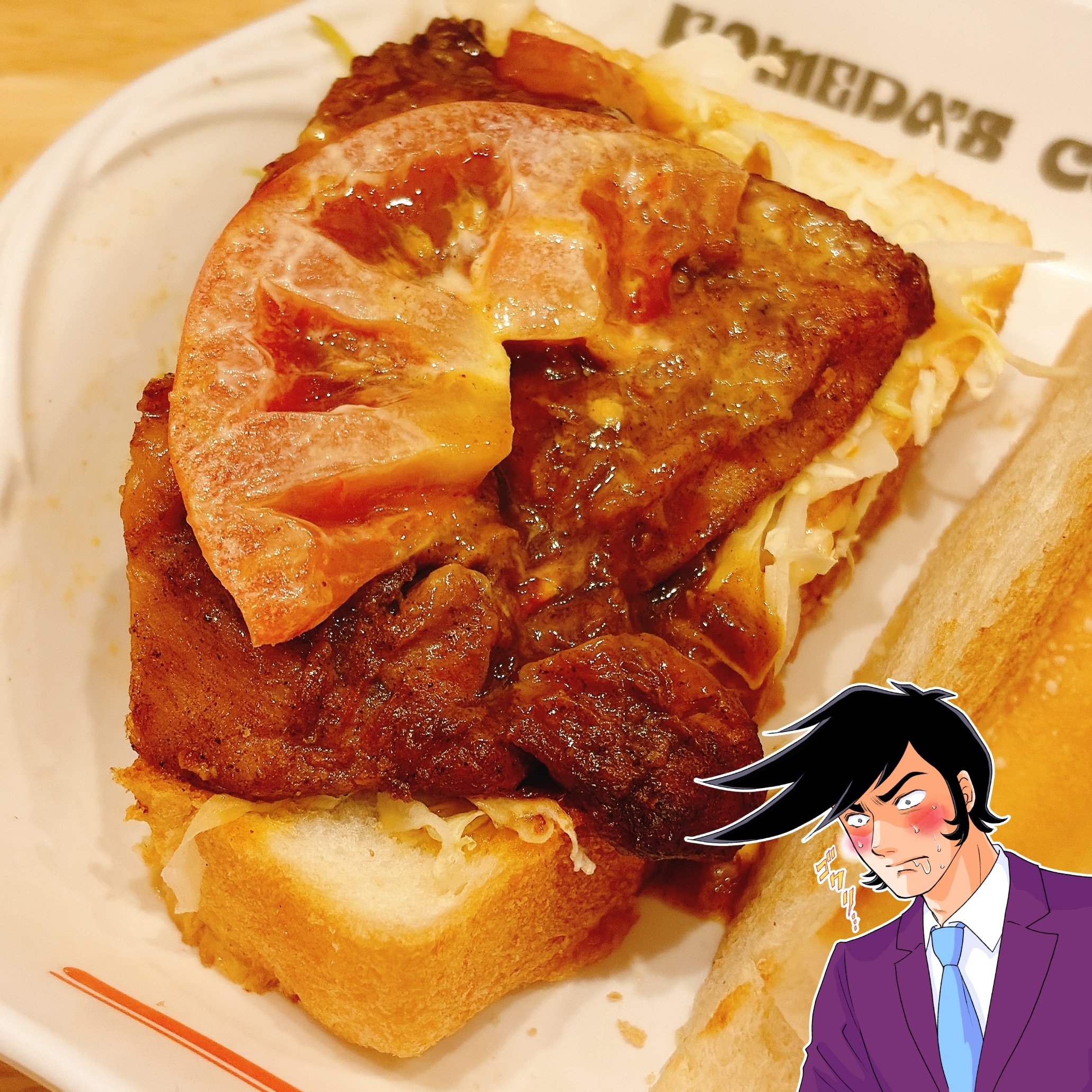 「すごいボリューミー」「笑っちゃった」コメダ珈琲の“お肉たっぷりサンド”分厚すぎて片手じゃ持てない！「相変わらずの逆写真詐欺」「お腹が大満足！」