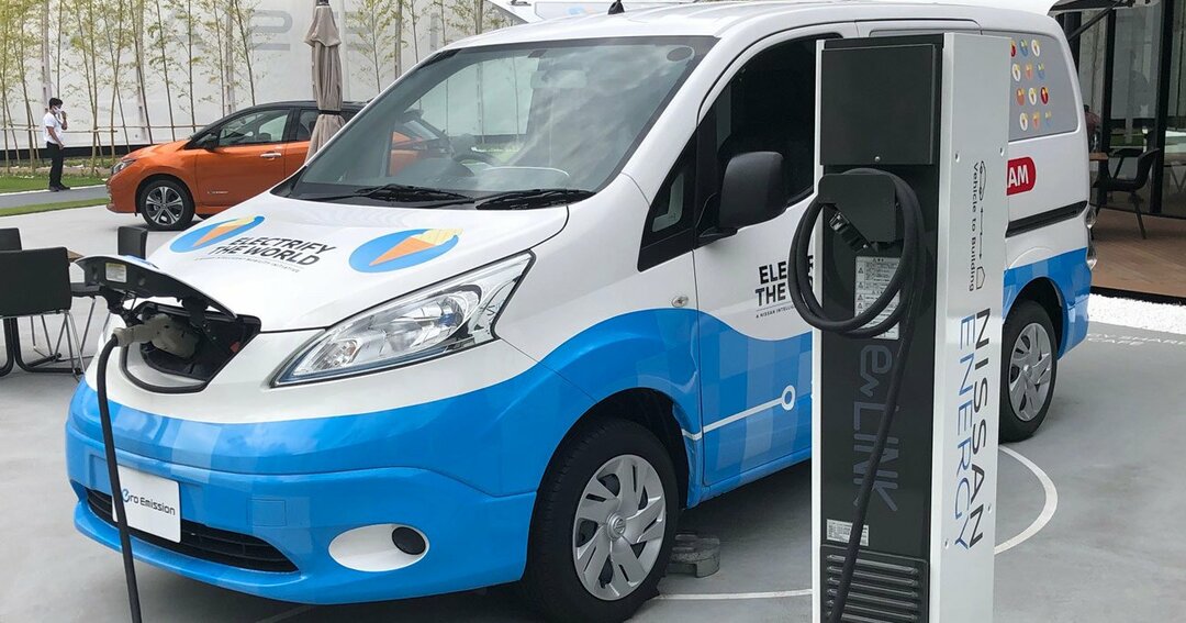 横浜で今夏から秋にかけて行われた期間限定施設「ニッサンパビリオン」での商用EVの展示