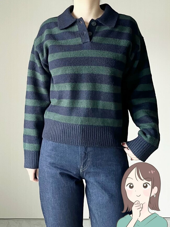 2490円→1990円に値下げ中!GUの“もちもちニット”肌ざわりが気持ちいいし、パンツコーデで大活躍!「甘すぎないデザイン」「これを着ていると好評です」