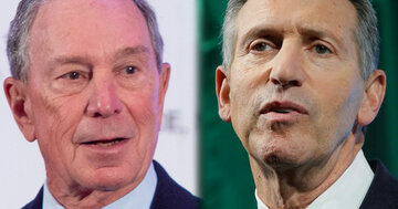 20年米大統領選、億万長者たちの戦い ブルームバーグ前NY市長とシュルツ元スタバCEO