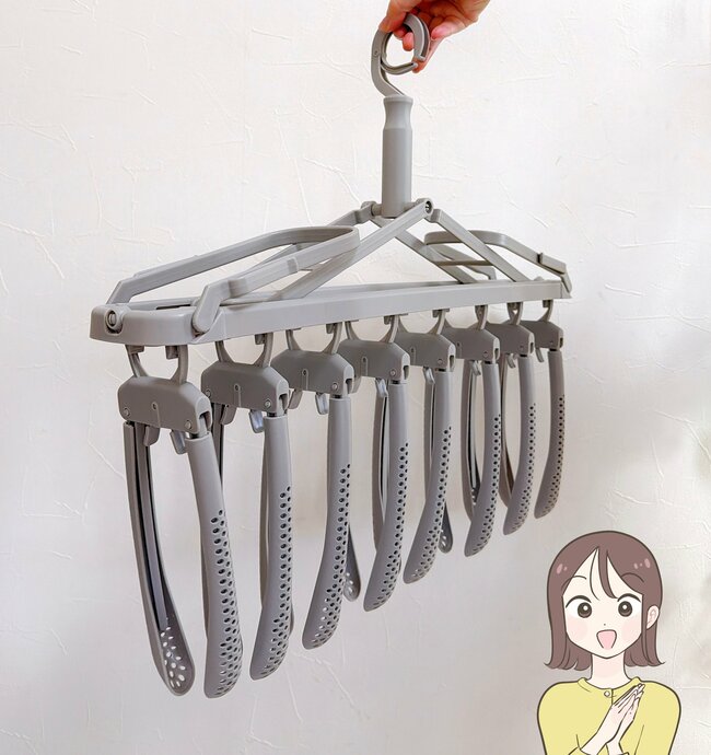 もうハンガーいらないじゃん…！カインズの「天才が考えた洗濯グッズ」ワンタッチで取り込めて快適すぎる！《購入レビュー》