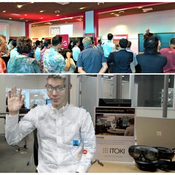 日本とグアムを繋いで「3Dモデル」で会話、5Gを活用