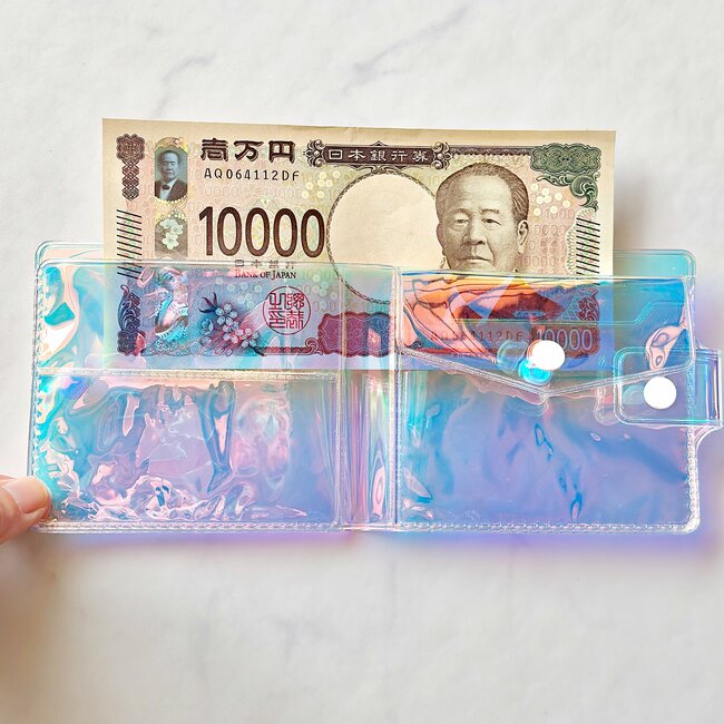 もう普通の財布に戻れないかも…！ダイソーの「ぺたんこ財布」お札が折らずに入るし、カギやカードも収納できて嬉しい！