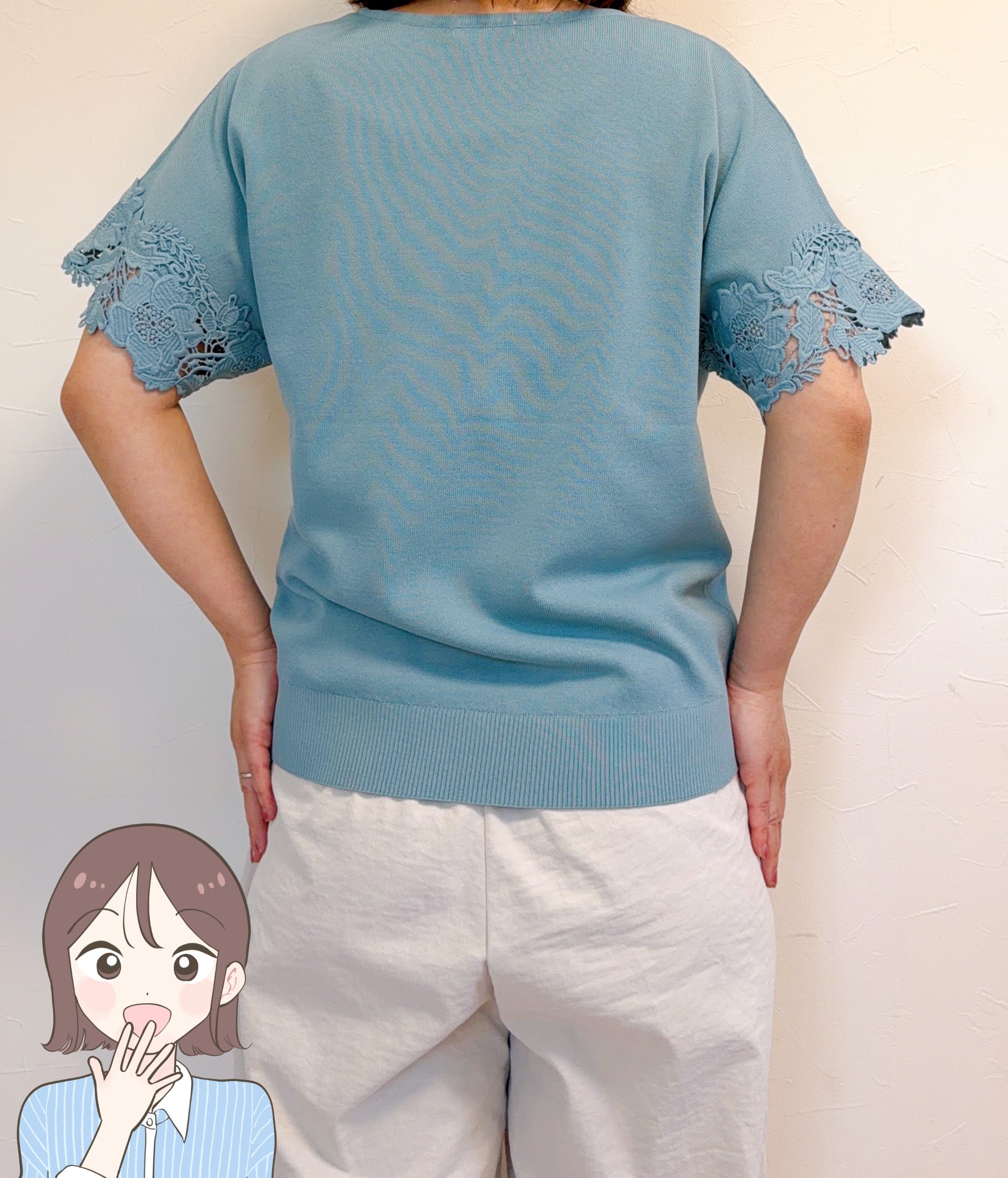 快適すぎて全色ほしい…！ハニーズの“ひんやりトップス”夏のおでかけに手放せない！「触った瞬間ひんやり」「レースの部分がオシャレ」【購入レビュー】