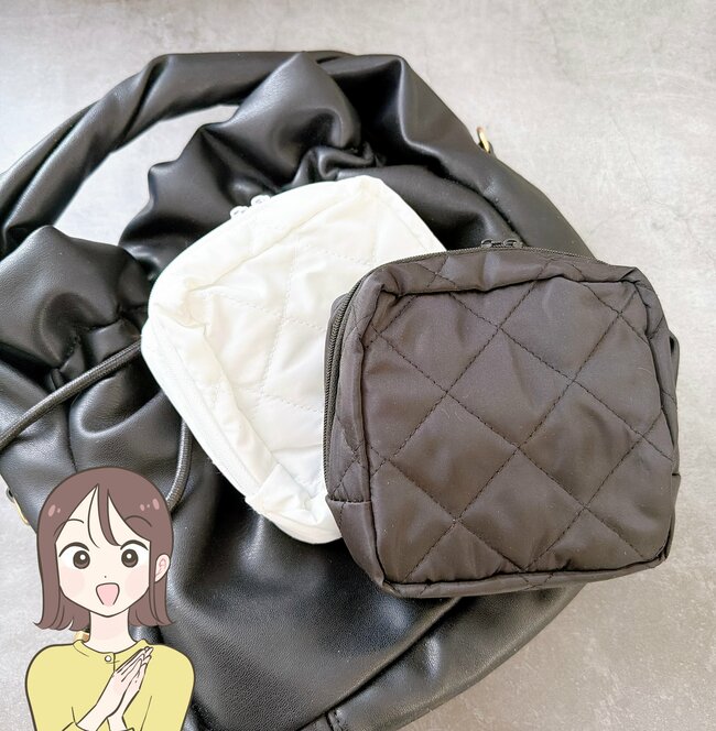 「え、本当にセリアの商品だよね…？」こんなに収納力のある“ふっくらポーチ”が110円で買えるのはスゴイ！