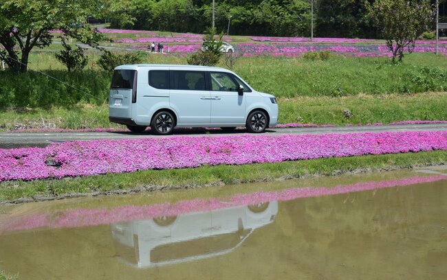 ステップワゴンe:HEV AIRと福井・高浜付近の芝桜