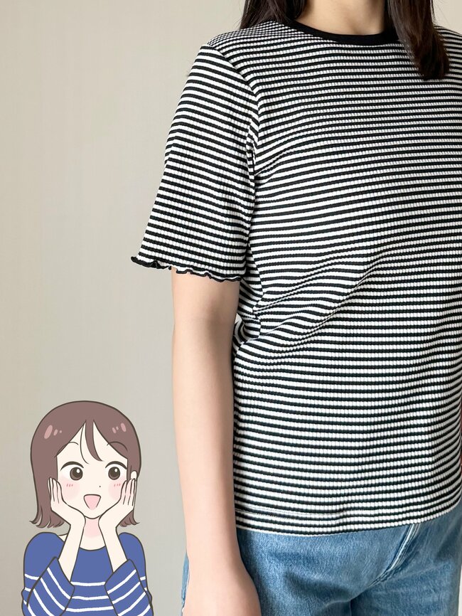 二の腕カバーの天才かも…！しまむらの「1089円トップス」がオンオフ着回せて何枚も欲しくなる！