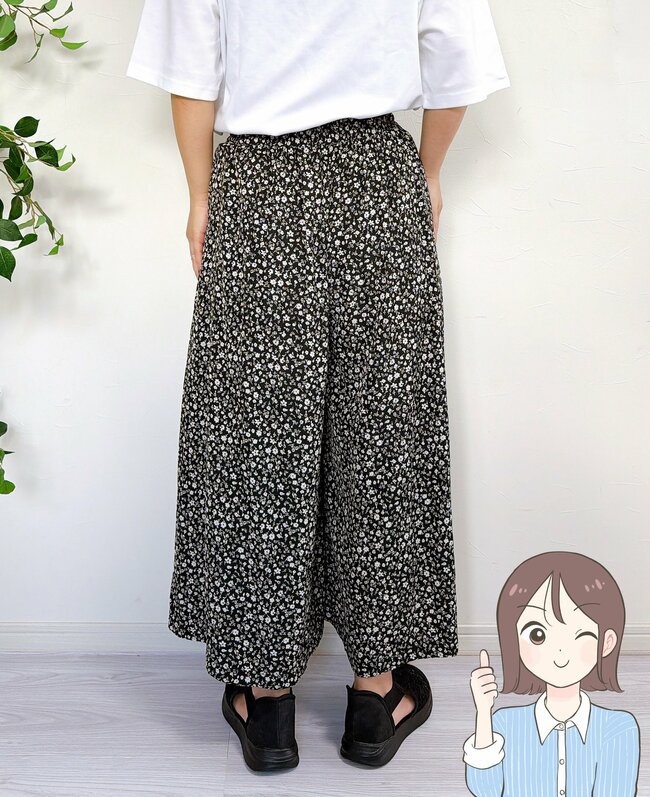 「涼しい！」「2枚目です」ハニーズの“スカートみたいなパンツ”ひんやり冷たくて気持ちいい！「サラサラの薄い生地なので、真夏にピッタリ」