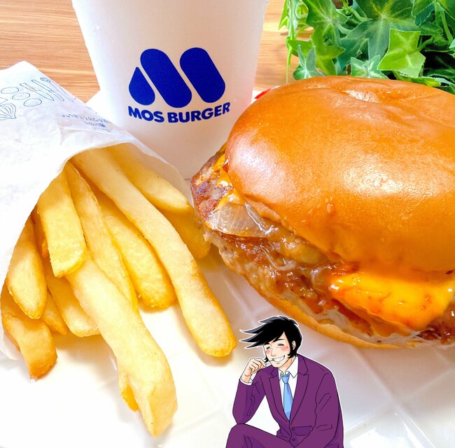 「激ウマでびびった」モスバーガーの“衝撃すぎるランチセット”お肉がはみ出てるんだけど…!「なんコレ~美味しすぎぃ~」「これでもか、というくらいチーズのってて美味」