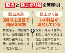 配当と値上がり益を両獲り！