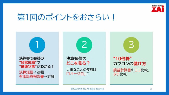 第1回のポイントをおさらい！