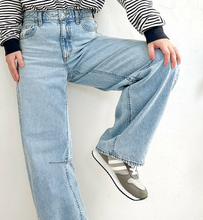 「この形を探してました！」「休日ほぼ履いてます」GUの“絶賛ゆったりパンツ”丸みのあるシルエットが可愛い！「スッキリ見えて大正解でした」