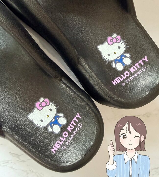 かわいすぎて慌ててカゴに入れた…!しまむら×サンリオの「キティちゃんの大人サンダル」ふかふかで弾むような歩き心地!《購入レビュー》