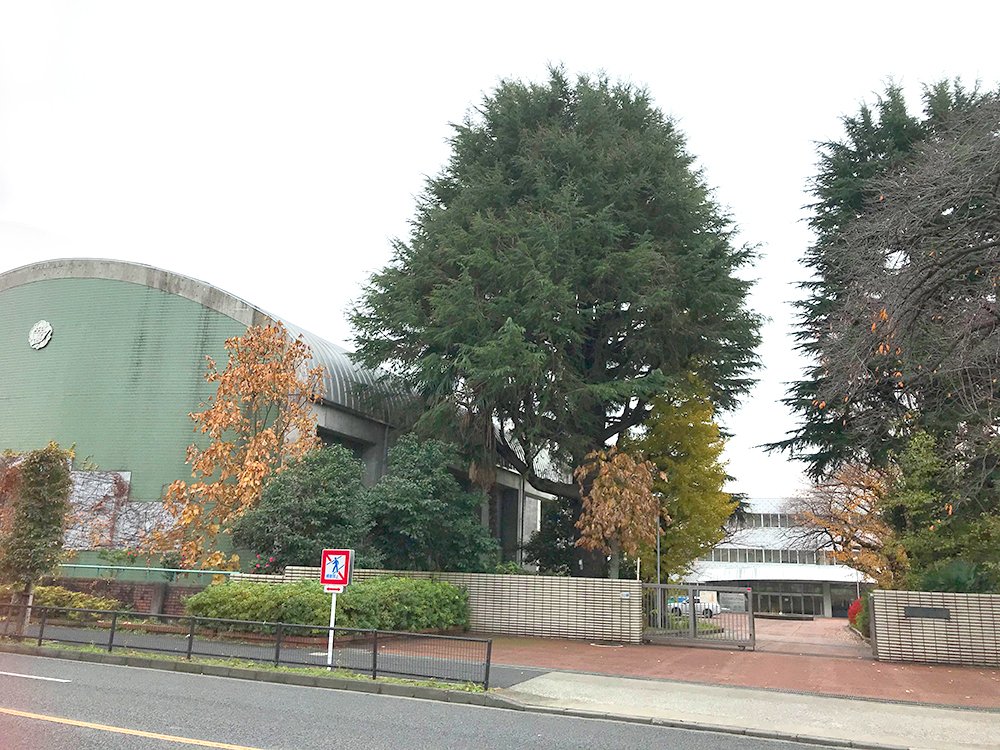 井の頭通りに面した正門の奥には広大な校地が。旧第3学区で無双状態の「西」
